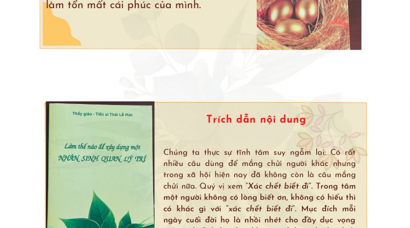 Những tác phẩm của tác giả -Thầy giáo – Tiến Sĩ Thái Lê Húc